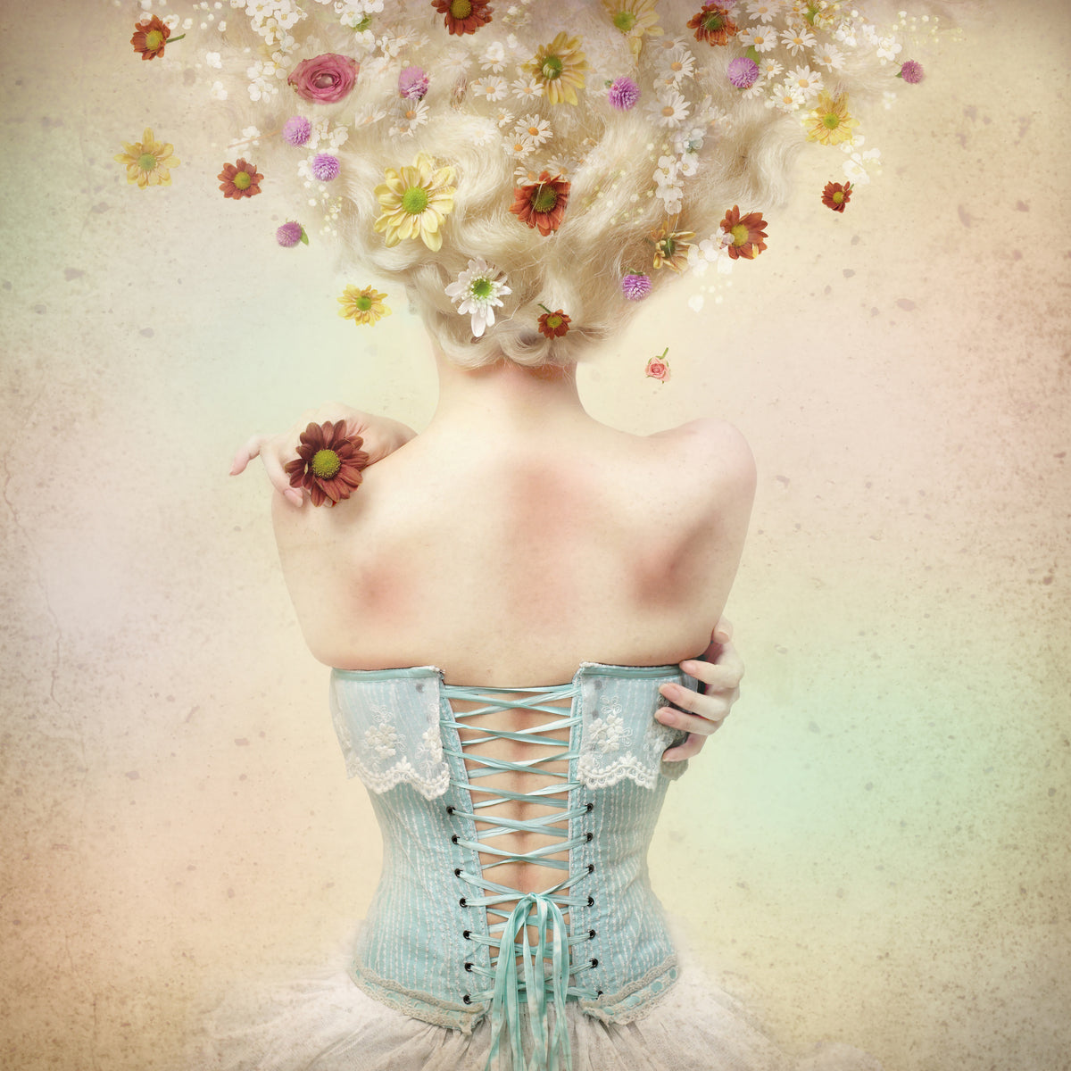 4-piece-aluminium-print-girl-of-the-flower-garden