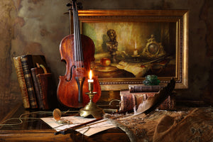 framedcanvas-print-still-life-with-violin-and-painting-ii