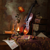 9-piece-aluminium-print-still-life-with-violin-and-rose