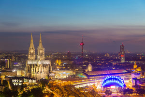 3-piece-aluminium-print-skyline-cologne-cathedral-at-night