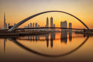 acrylic-print-sunrise-at-the-dubai-water-canal-x