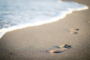 3-piece-acrylic-print-footprints-in-the-sand-on-the-beach