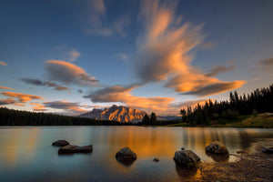 canvas-print-two-jack-lake-sunset