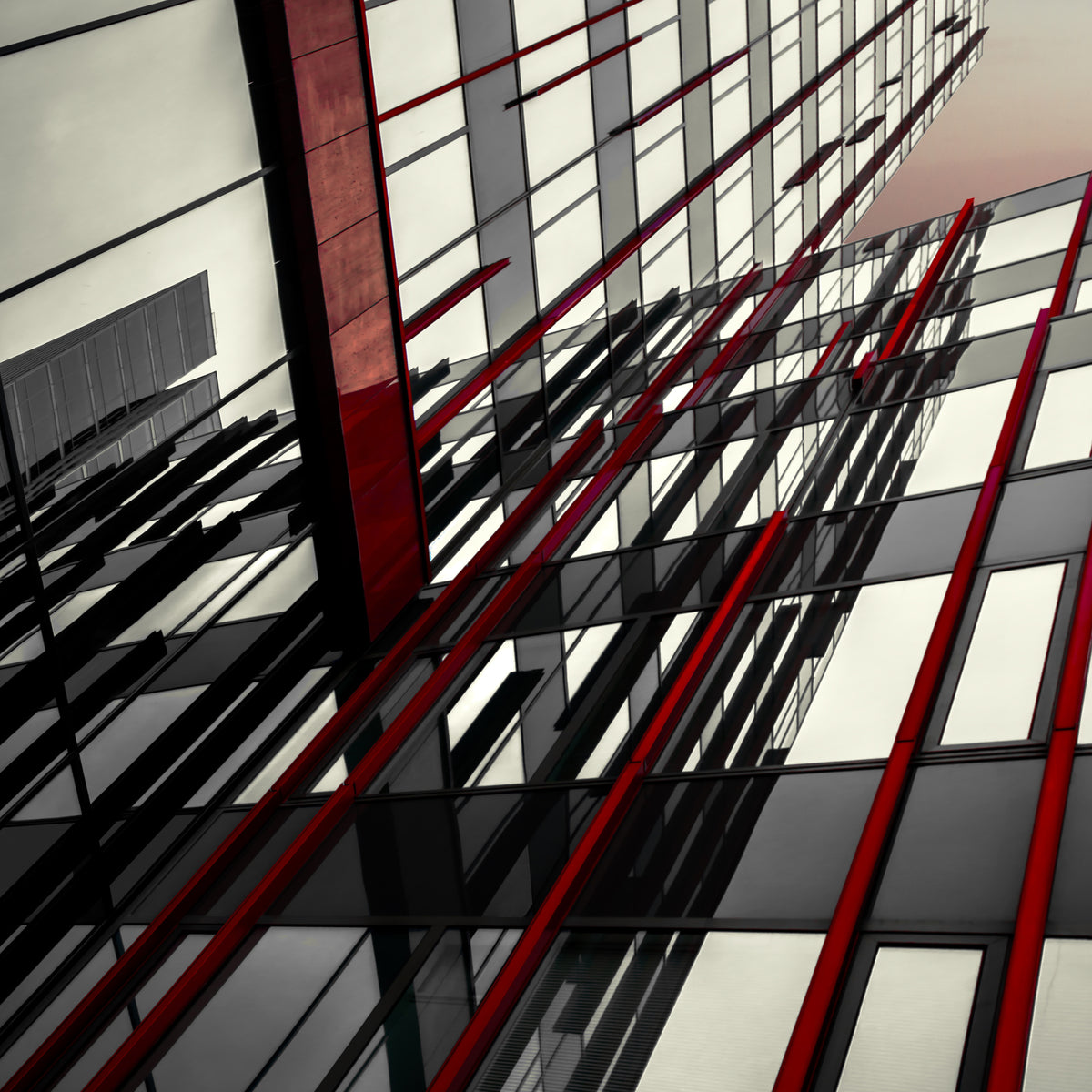 aluminium-print-red-lines