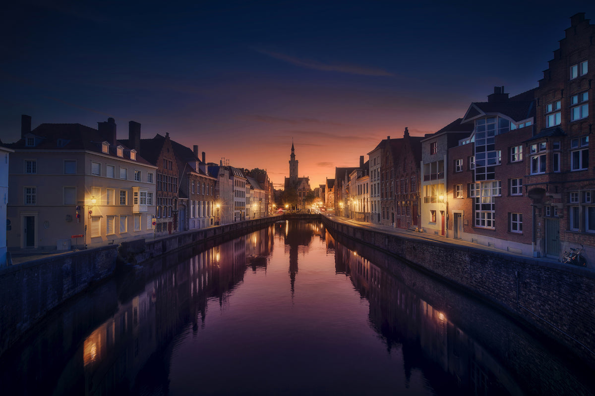 modern-3-piece-canvas-print-sunset-in-brugge