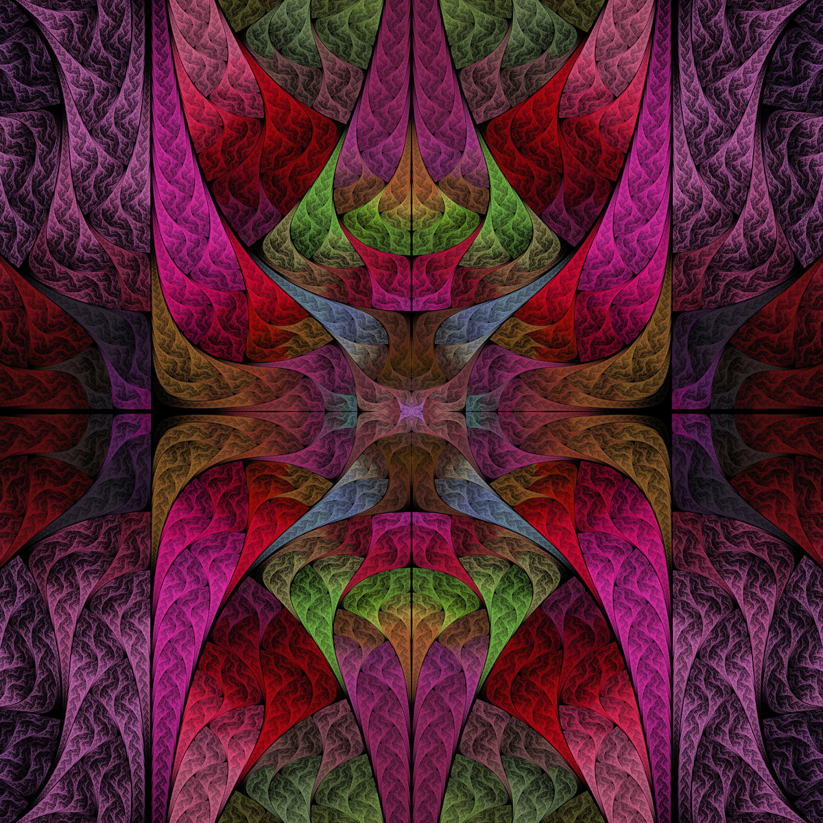 4-piece-acrylic-print-fraktally-pattern