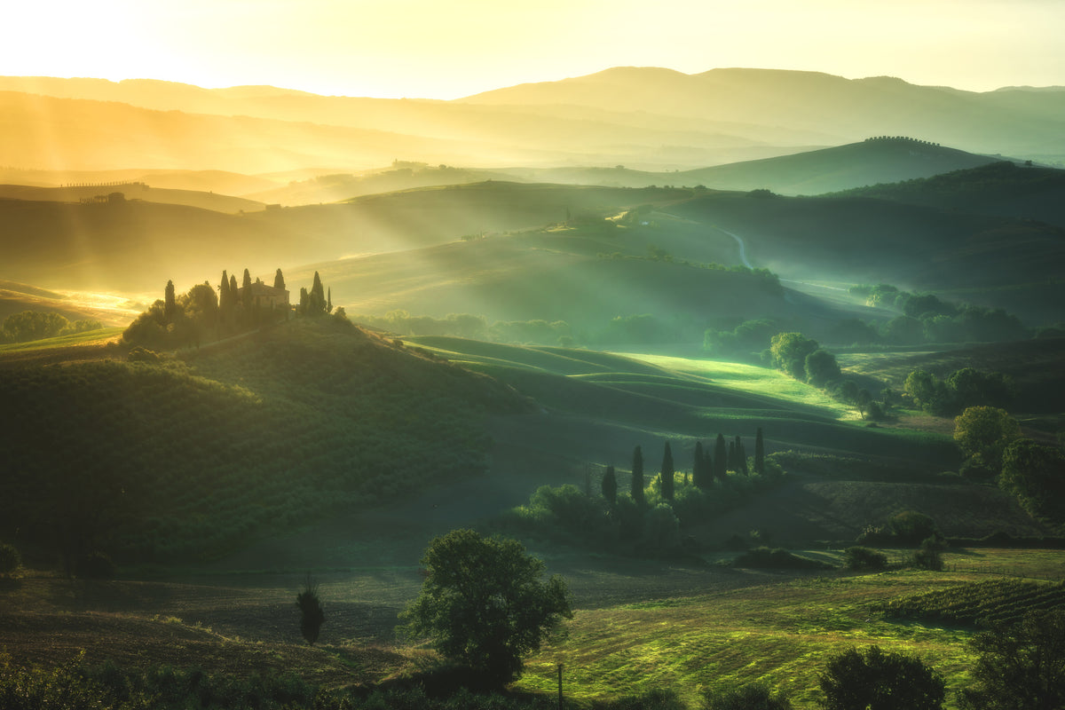 3-piece-acrylic-print-tuscany-val-dorcia-sunrise